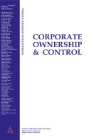 New issue of the Corporate Ownership and Control journal New issue of the Corporate Ownership and Control journal