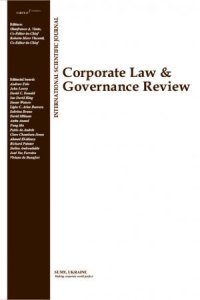 Corporate Law and Governance Review: A first issue has just been released!